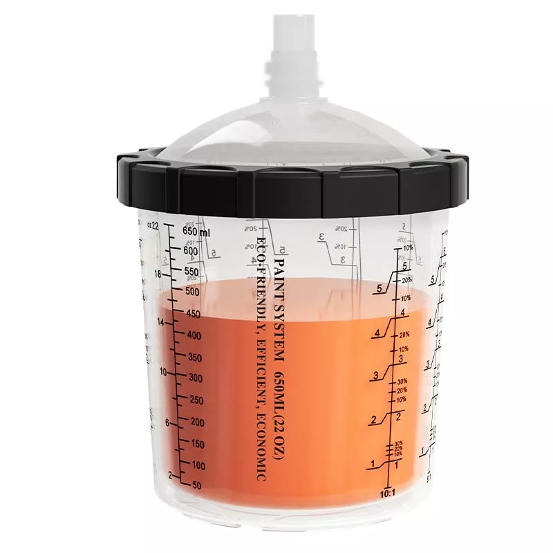 650ML ڈسپوزایبل پینٹ کپ سسٹم 4.0